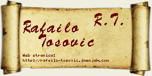 Rafailo Tošović vizit kartica